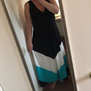 Studio One colorblock maxi dress